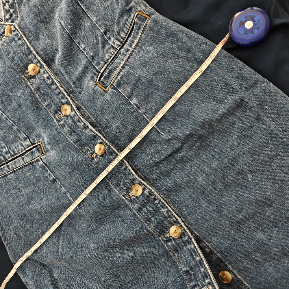 Ann Taylor Light Blue Denim Midi Dress - Picture 8 of 9